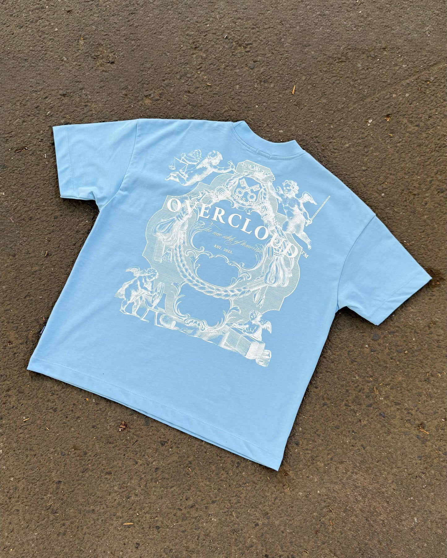 Angels Oversized Tee – Baby blue