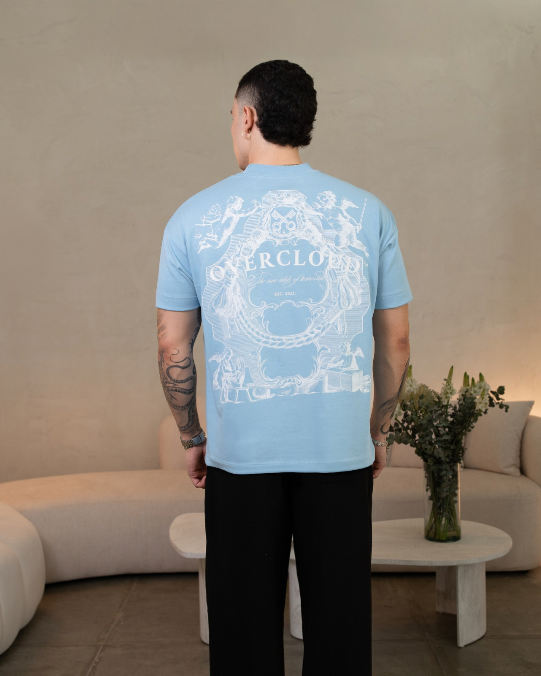 Angels Oversized Tee – Baby blue