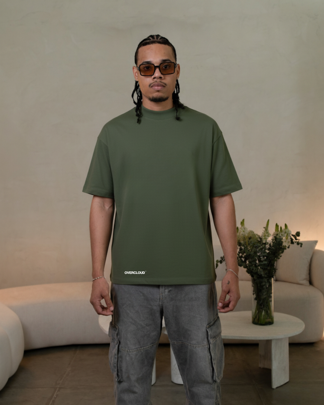 LDC Boxy-Oversized Tee – Army Green