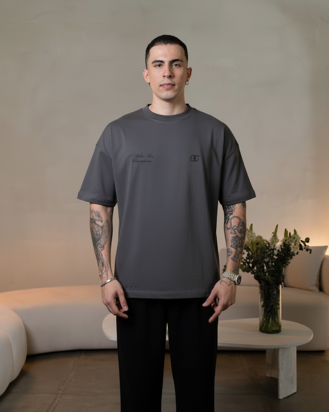 Overcloud Oversized Tee – Dark Grey