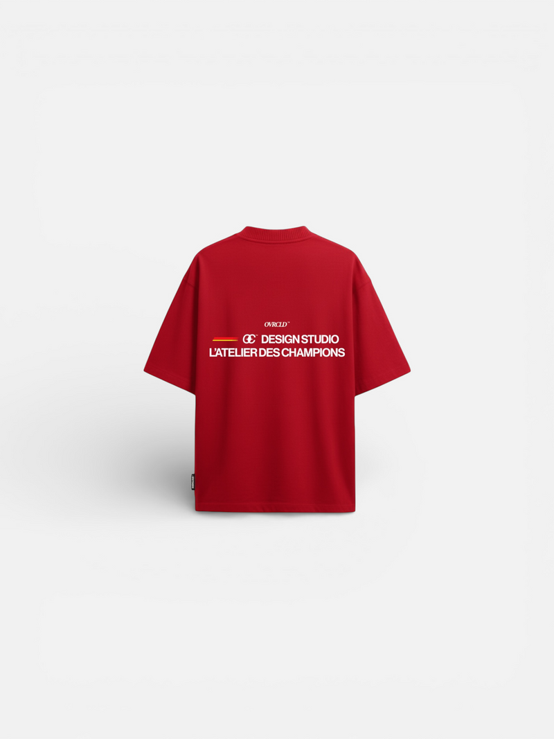 Design Tee Oversized - Red