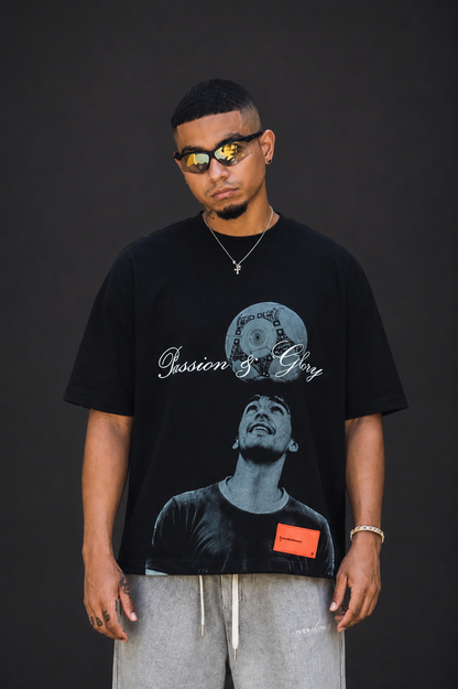 Maradona Tee Boxy Feet - Black