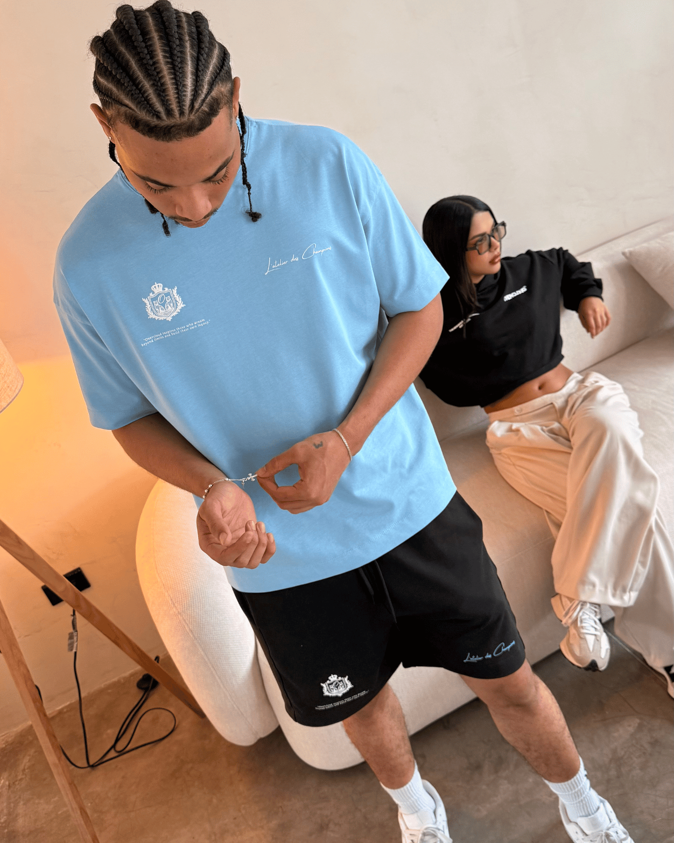 Champions Oversized Tee – Baby Blue