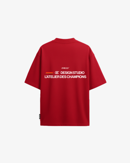 Design Tee Oversized - Red