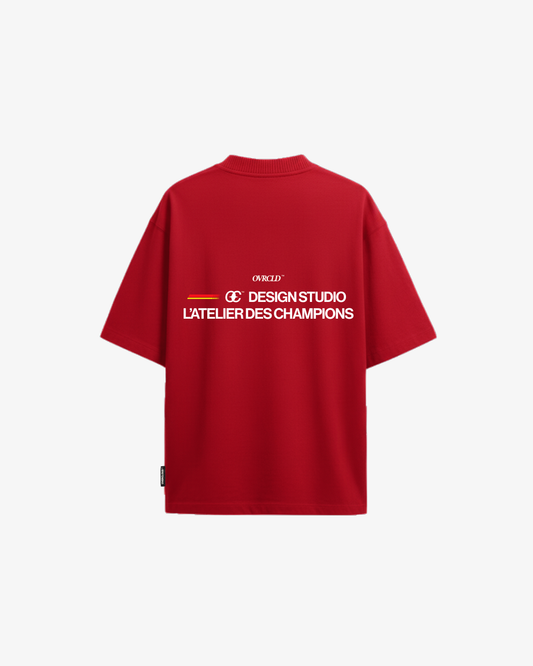 Design Tee Oversized - Red