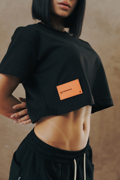 Dynasty Crop Top - Black